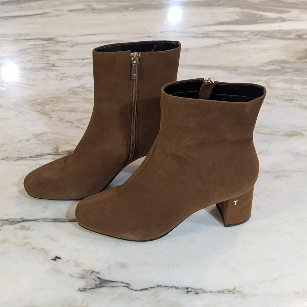Ted Baker Suede Ankle Boots – Classic Neutral Style, Size 40